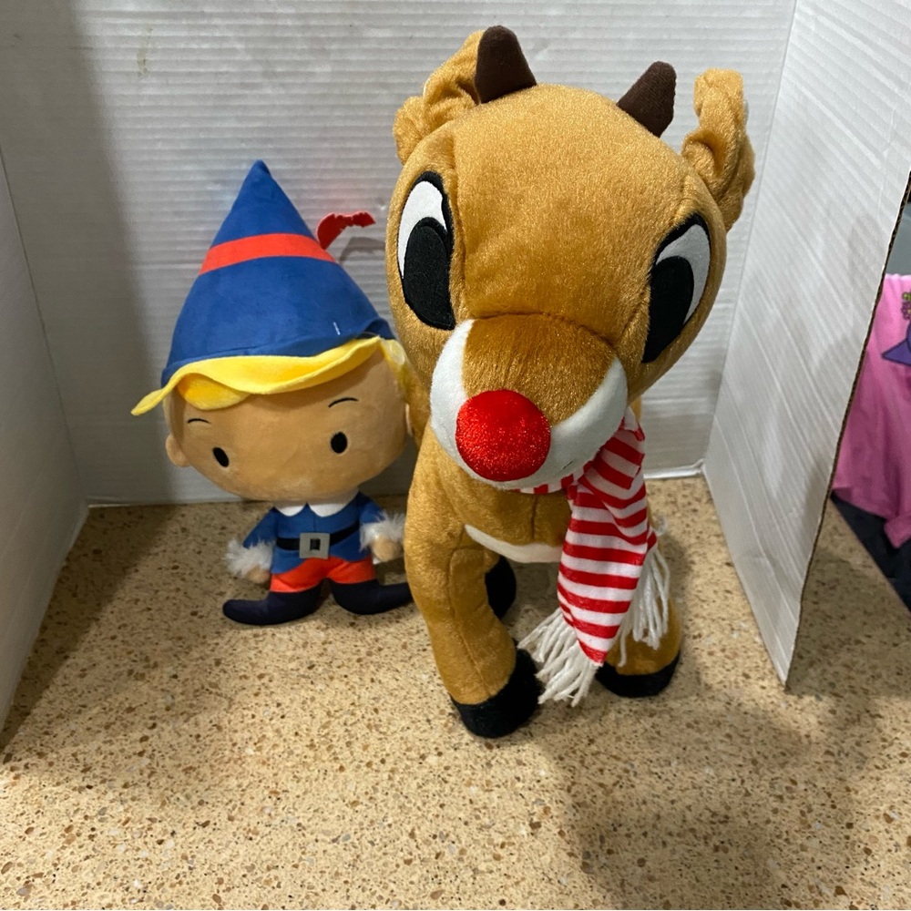 Rudolph The Red Nosed Reindeer And Hermey Christmas Plush Toys